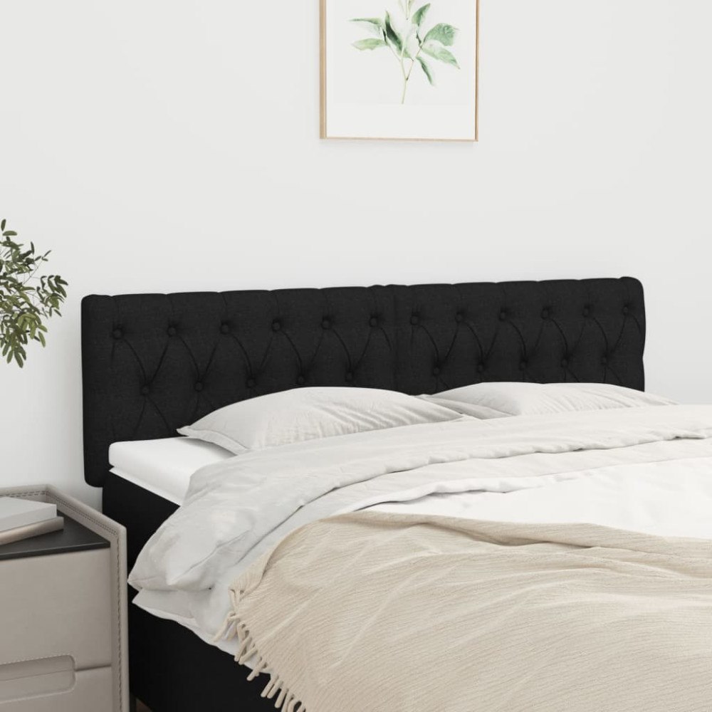 vidaXL Sänggavlar svart 160x7x78/88 cm tyg