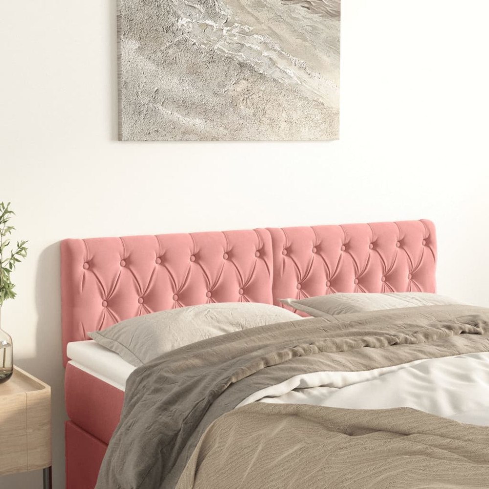 vidaXL Sänggavlar rosa 160x7x78/88 cm sammet