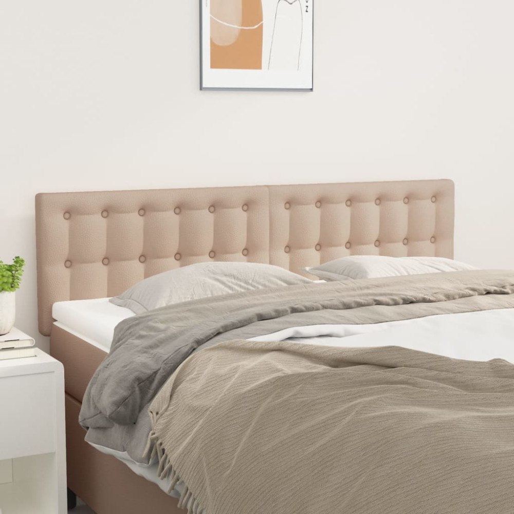 vidaXL Sänggavlar cappuccino 144x5x78/88 cm konstläder