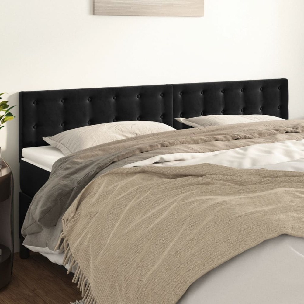 vidaXL Sänggavlar svart 160x5x78/88 cm sammet
