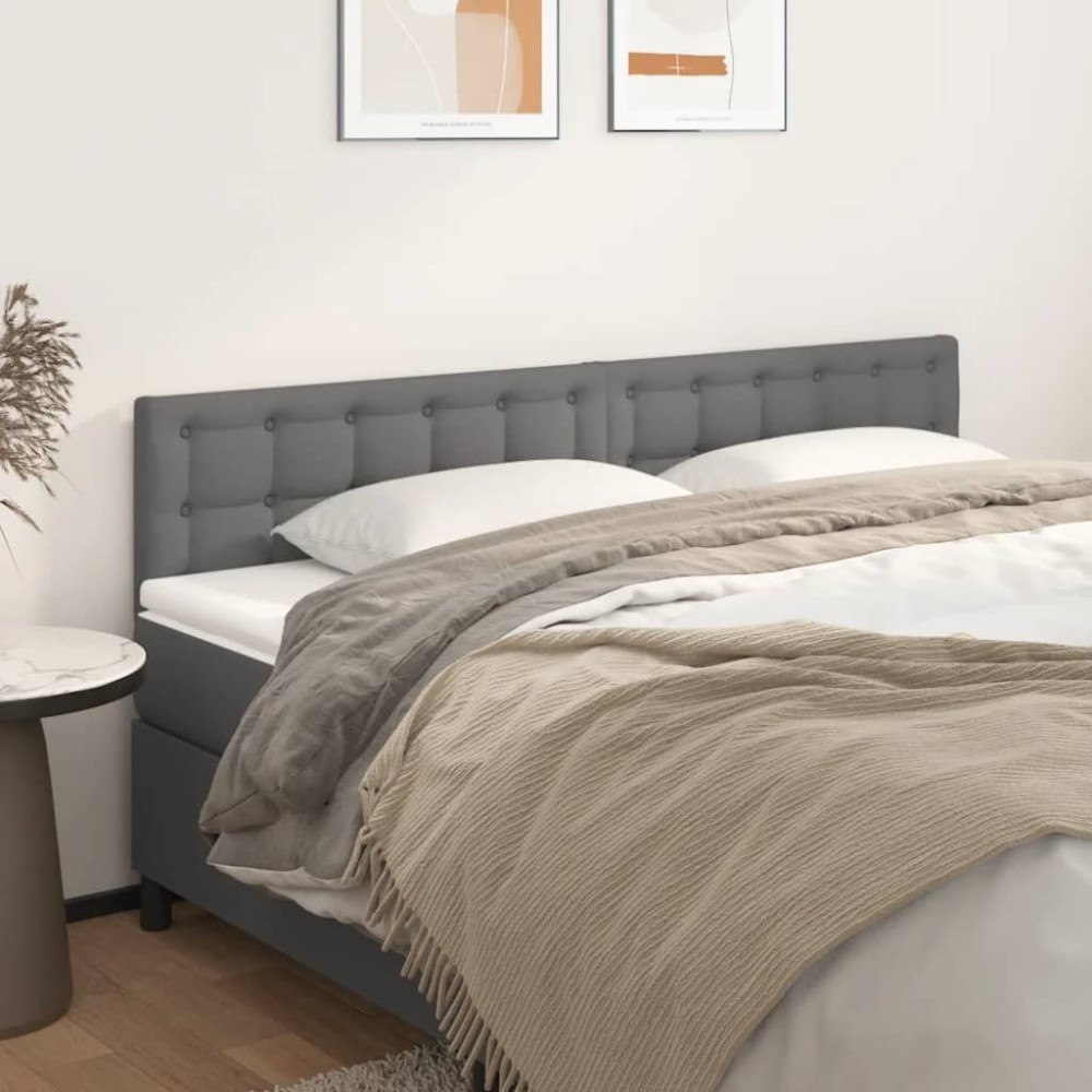 vidaXL Sänggavlar grå 180x5x78/88 cm konstläder