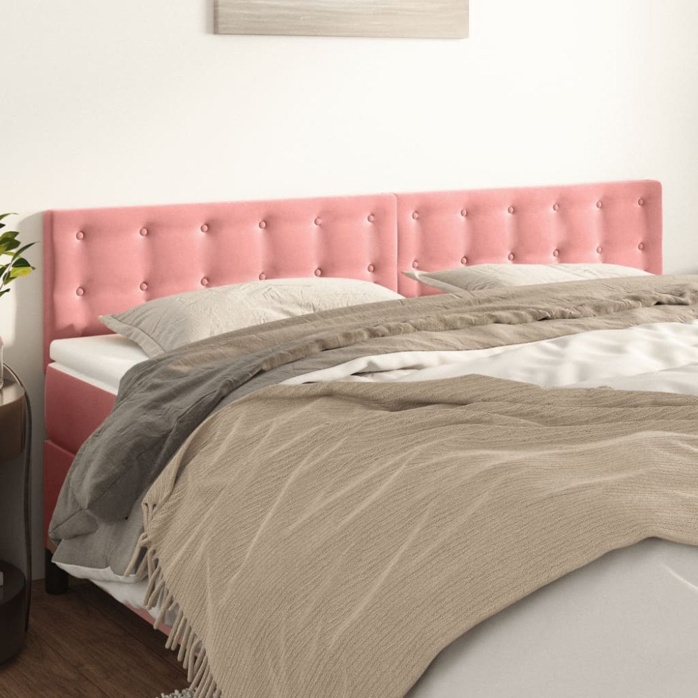 vidaXL Sänggavlar rosa 200x5x78/88 cm sammet