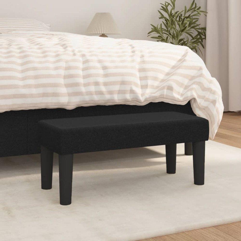 vidaXL Bänk svart 70x30x30 cm tyg