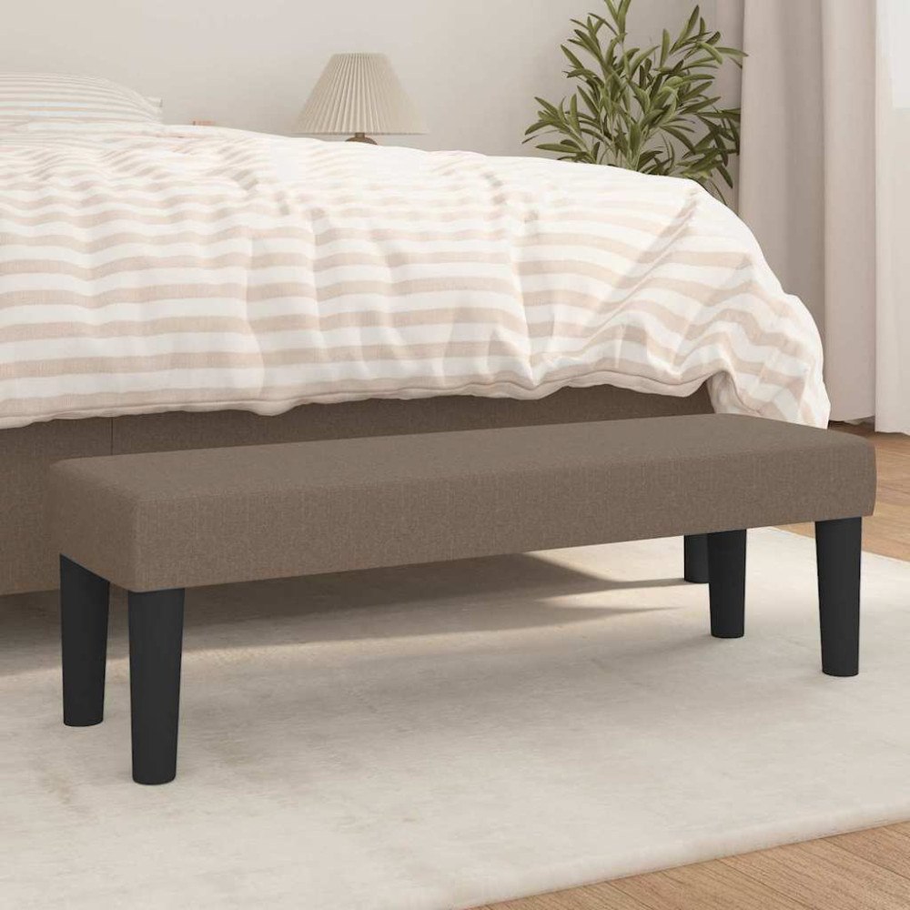 vidaXL Bänk taupe 100x30x30 cm tyg