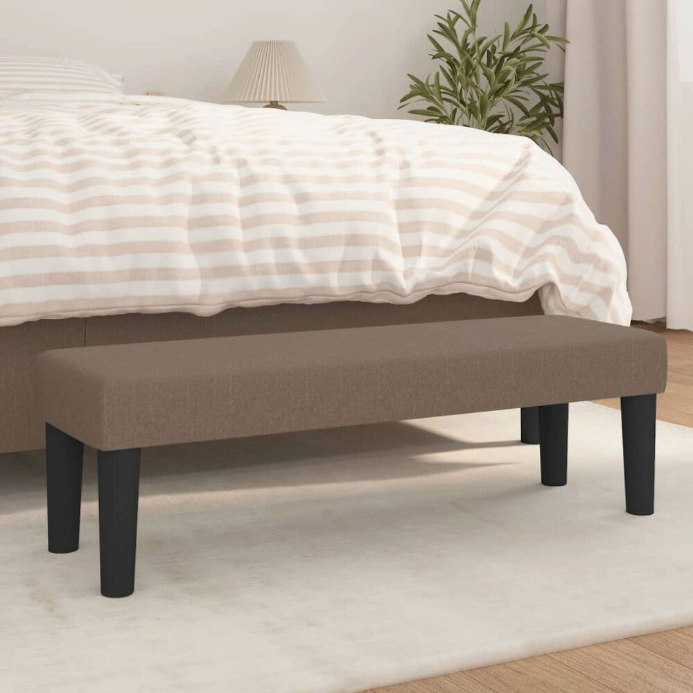vidaXL Bänk taupe 100x30x30 cm tyg