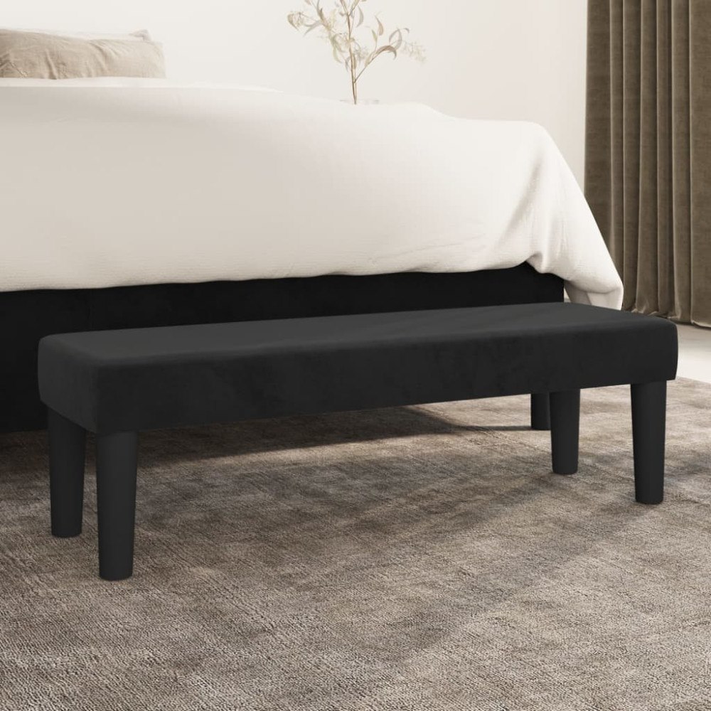 vidaXL Bänk svart 100x30x30 cm sammet