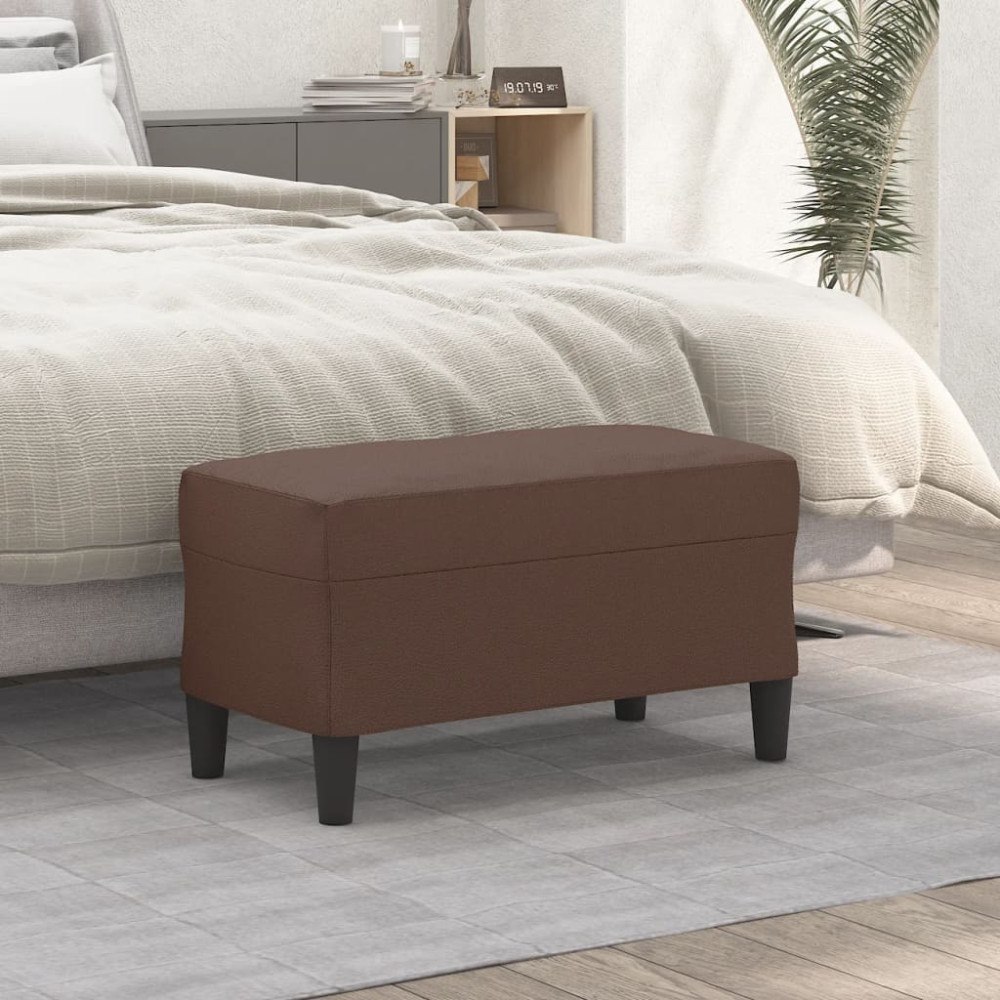 vidaXL Bänk brun 70x35x41 cm konstläder