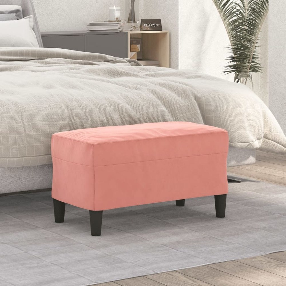 vidaXL Bänk rosa 70x35x41 cm sammet