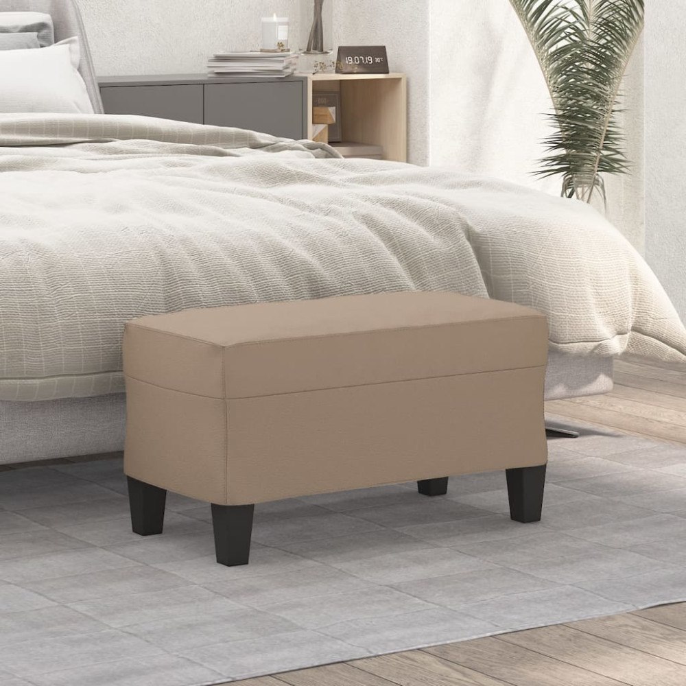 vidaXL Bänk cappuccino 70x35x41 cm konstläder
