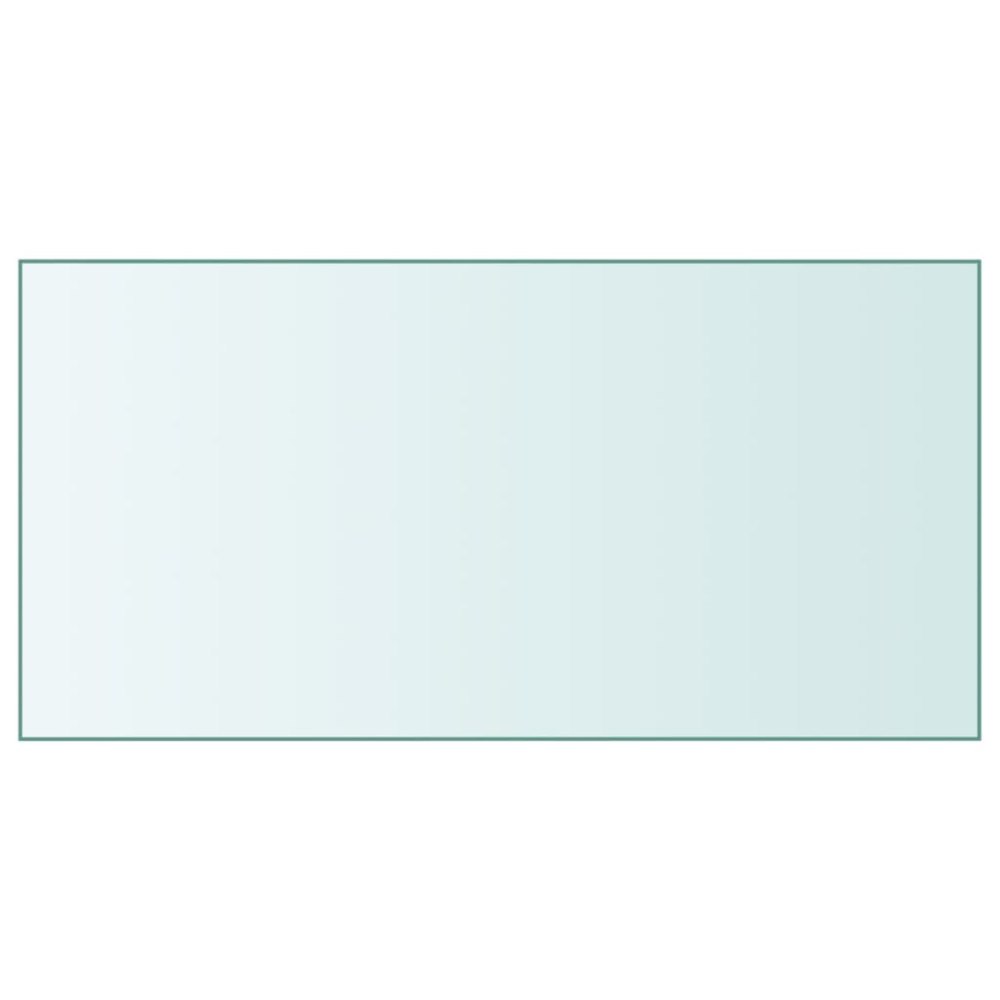 vidaXL Bordsskiva genomskinlig 50x100 cm härdat glas