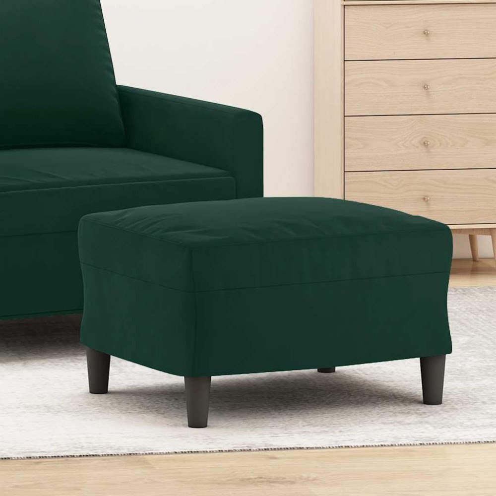 vidaXL Fotpall mörkgrön 60x50x41 cm sammet