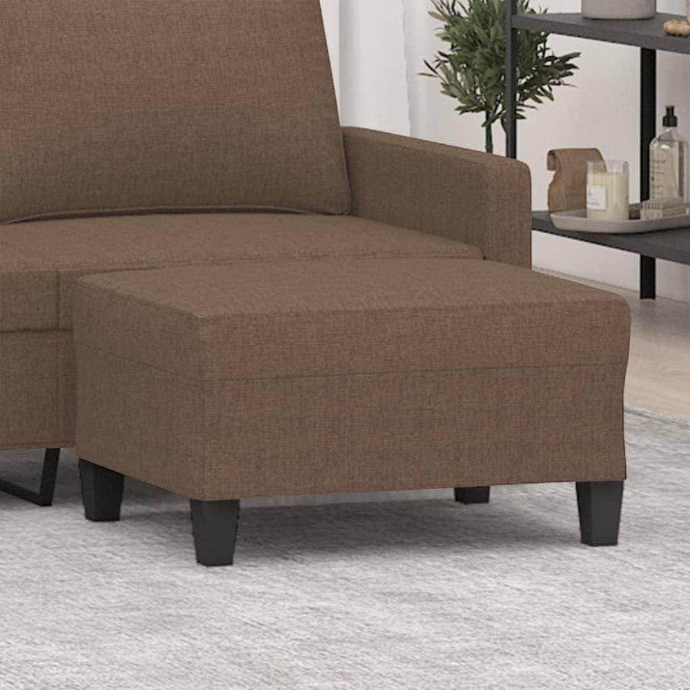 vidaXL Fotpall brun 70x55x41 cm tyg
