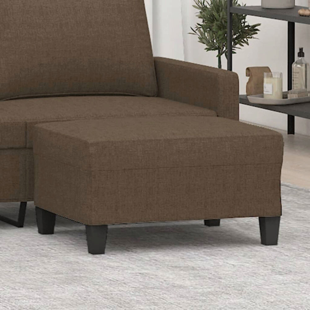 vidaXL Fotpall brun 70x55x41 cm tyg