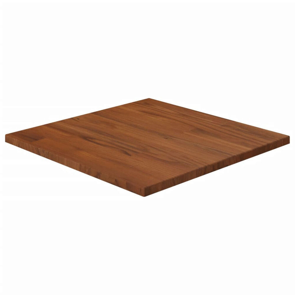 vidaXL Fyrkantig bordsskiva mörkbrun 40x40x1,5cm behandlad massiv ek