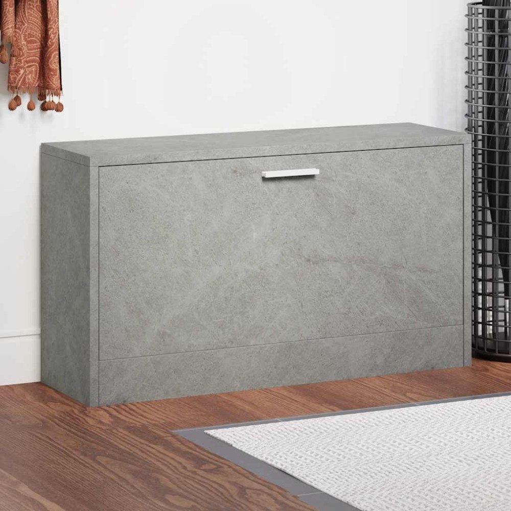 vidaXL Skobänk betonggrå 80x24x45 cm konstruerat trä