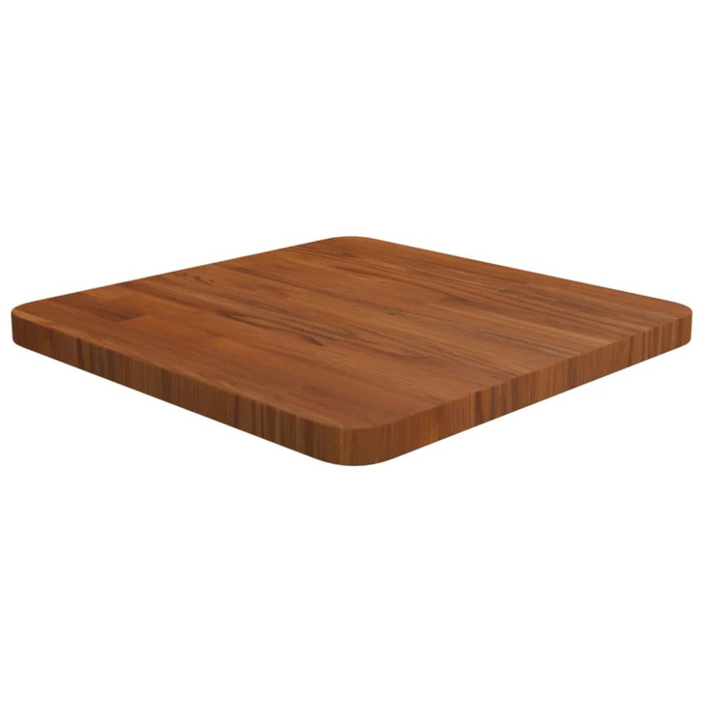 vidaXL Fyrkantig bordsskiva mörkbrun 40x40x2,5cm behandlad massiv ek