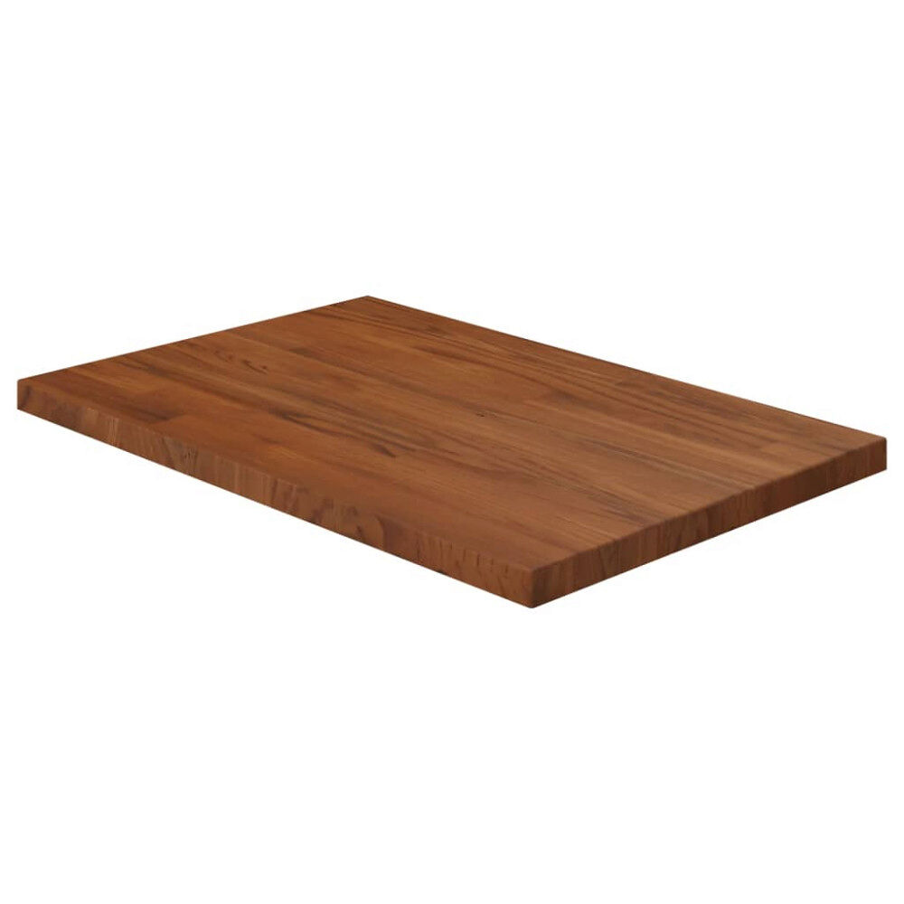 vidaXL Bänkskiva för badrum mörkbrun 60x40x2,5cm behandlat massivt trä