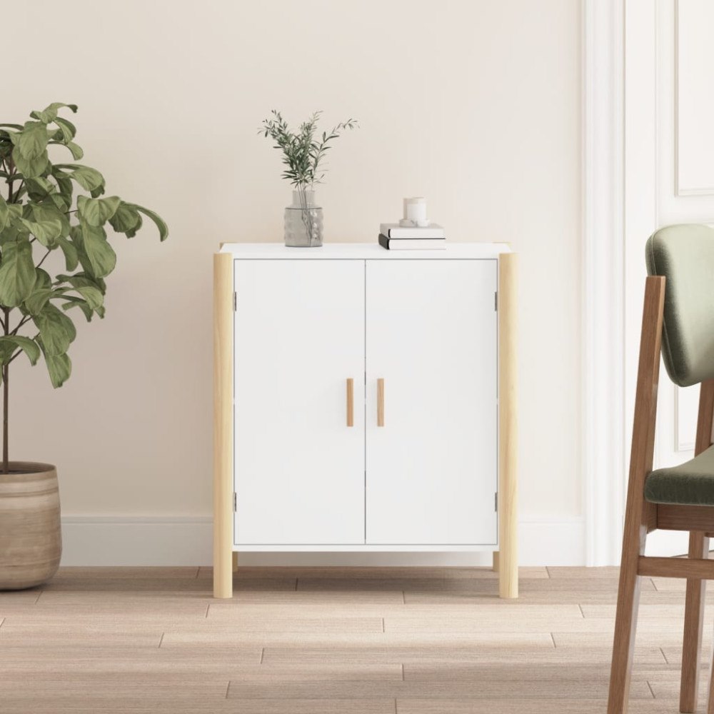 vidaXL Skänk vit 62x38x70 cm konstruerat trä