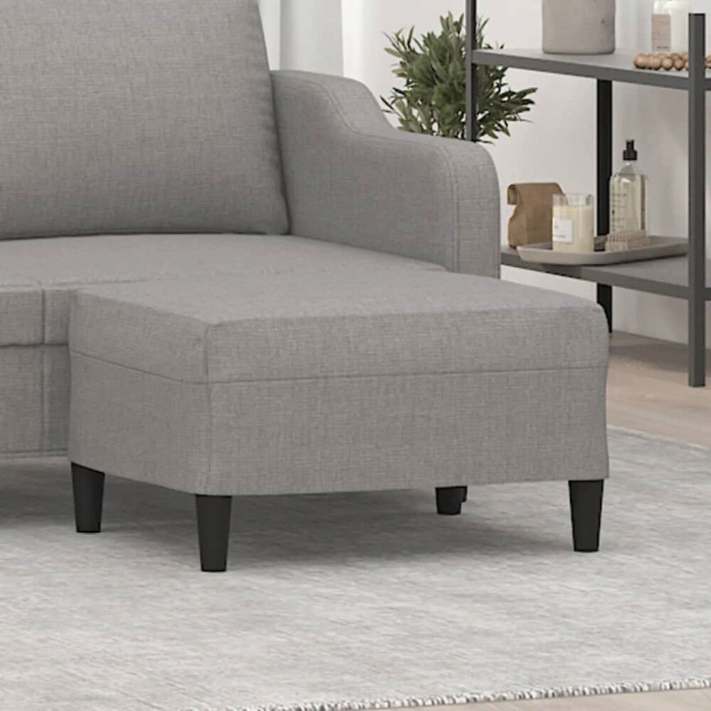 vidaXL Fotpall Ljusgrå 70x55x41 cm tyg