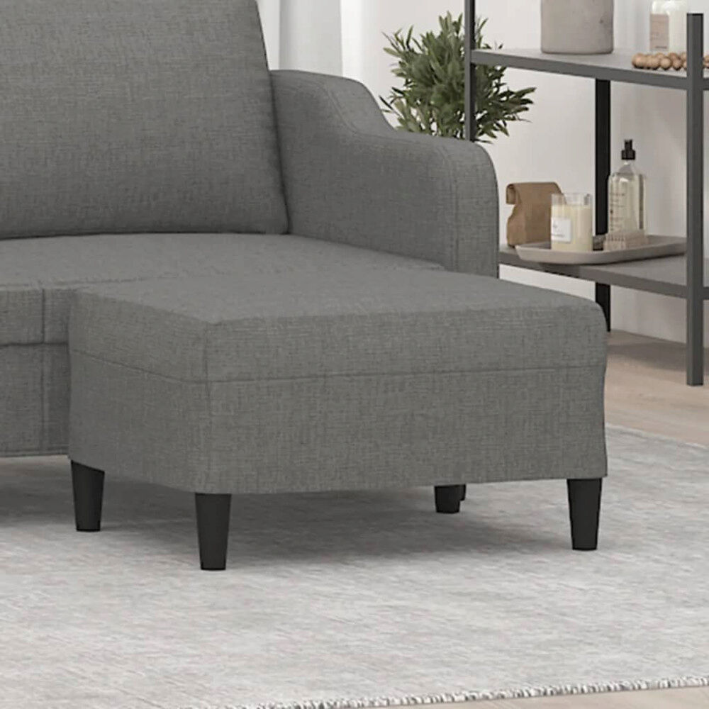 vidaXL Fotpall mörkgrå 70x55x41 cm tyg