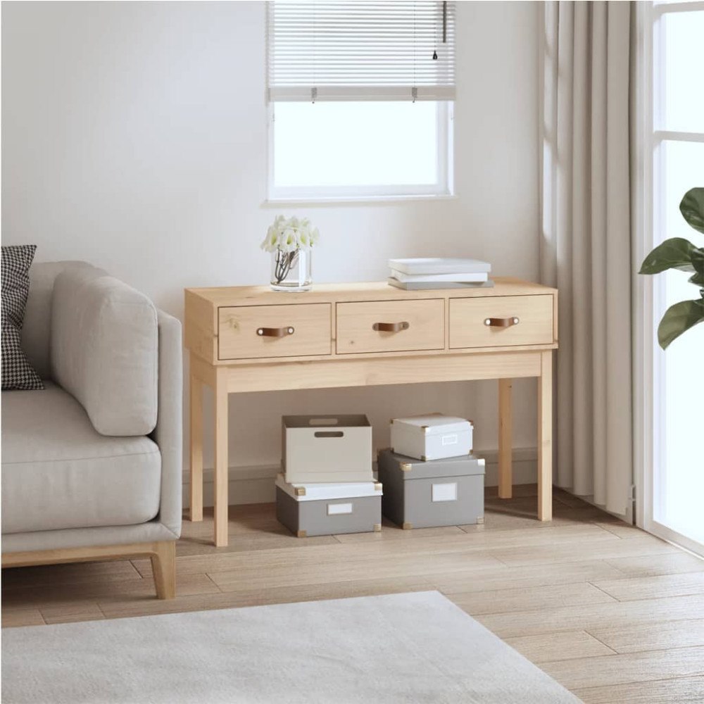 vidaXL Konsolbord 114x40x75 cm massiv furu