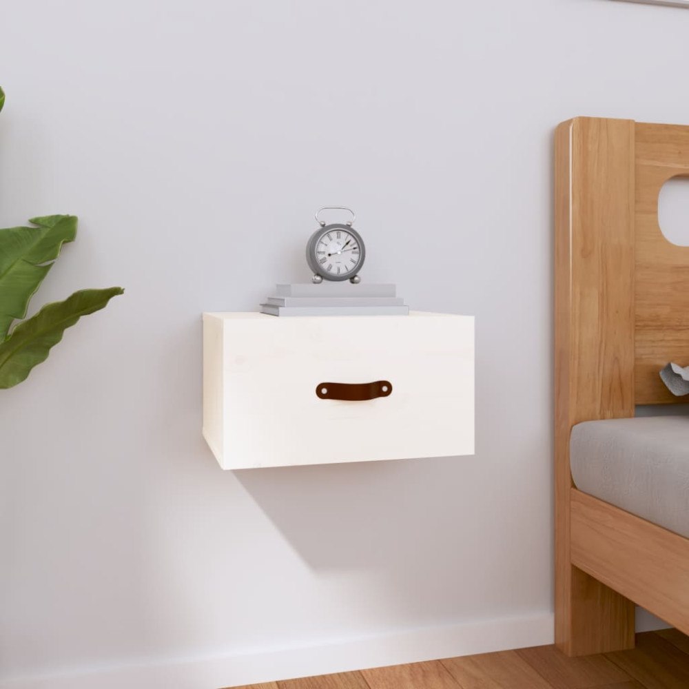 vidaXL Väggmonterade sängbord vit 40x29,5x22 cm