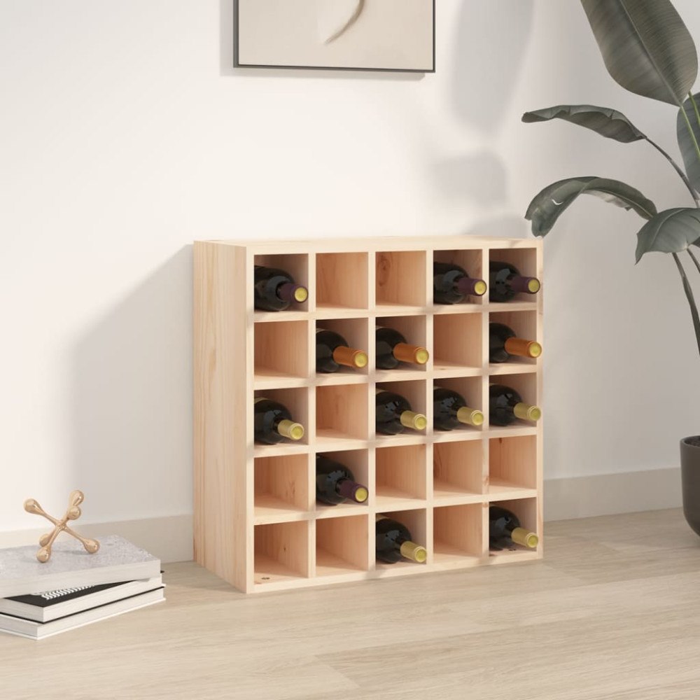 vidaXL Vinskåp 56x25x56 cm massivt trä furu