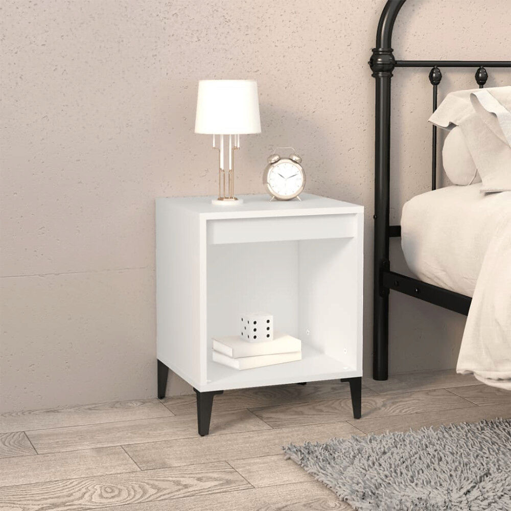 vidaXL Sängbord vit 40x35x50 cm