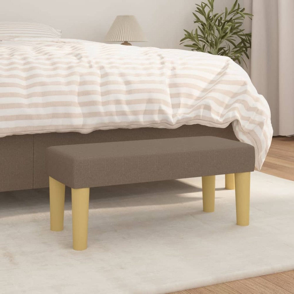 vidaXL Bänk taupe 70x30x30 cm tyg