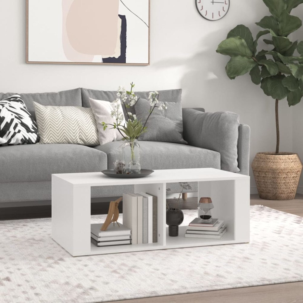 vidaXL Soffbord vit 100x50x36 cm konstruerat trä