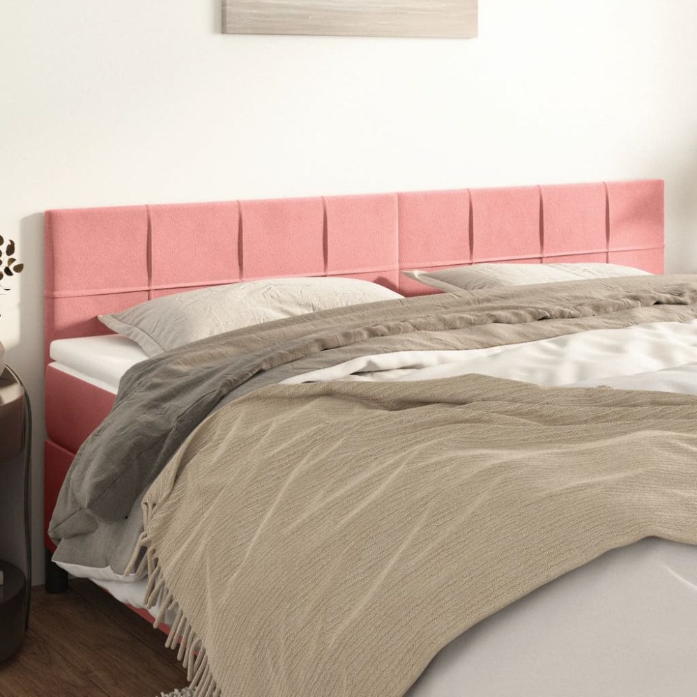 vidaXL Sänggavlar rosa 200x5x78/88 cm sammet