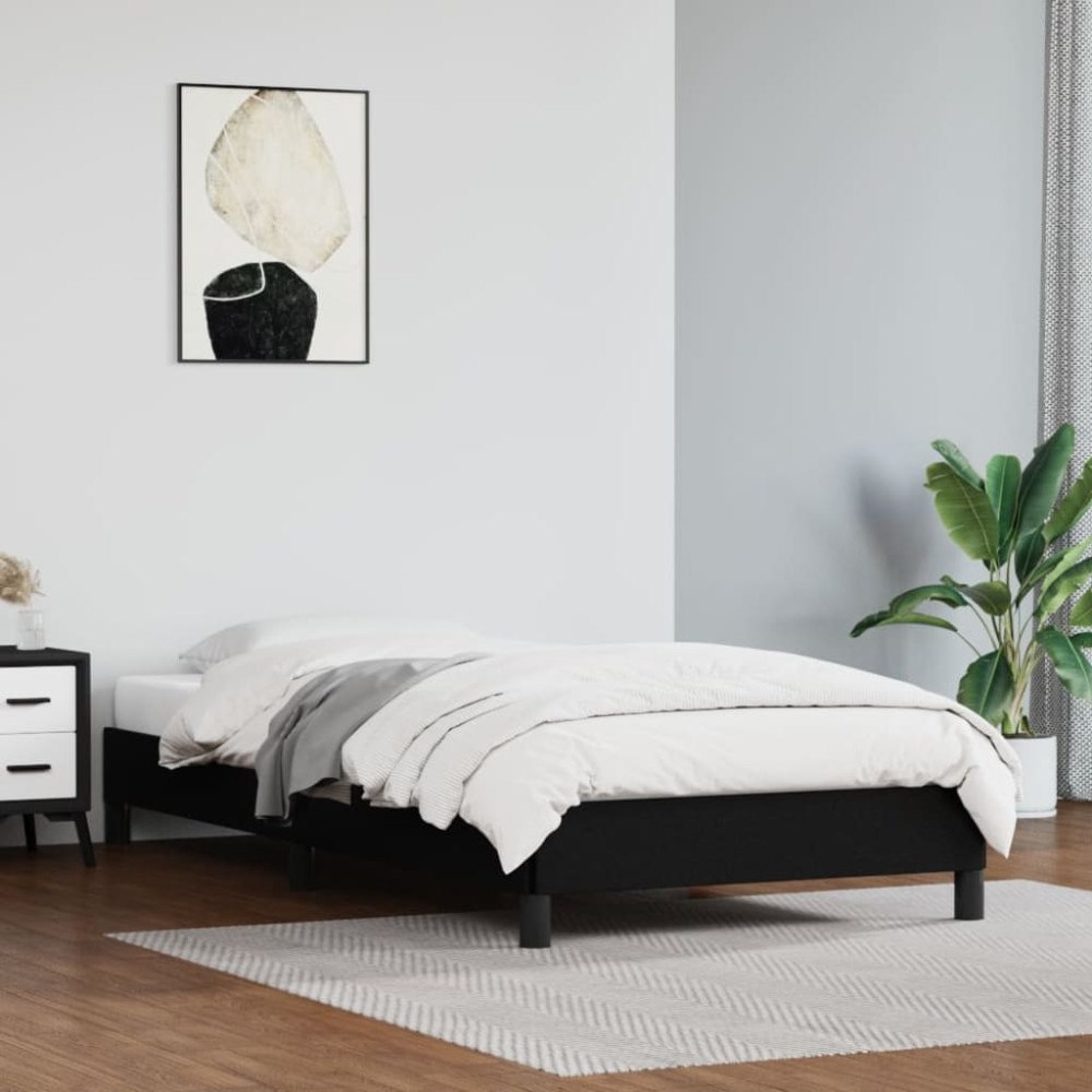 vidaXL Sängram svart 80x200 cm konstläder