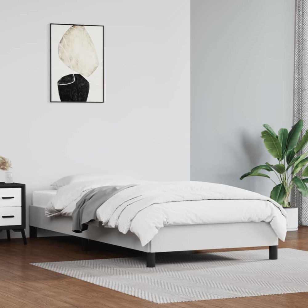 vidaXL Sängram vit 80x200 cm konstläder