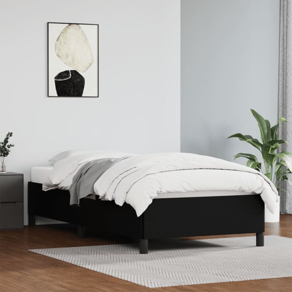 vidaXL Sängram svart 80x200 cm konstläder