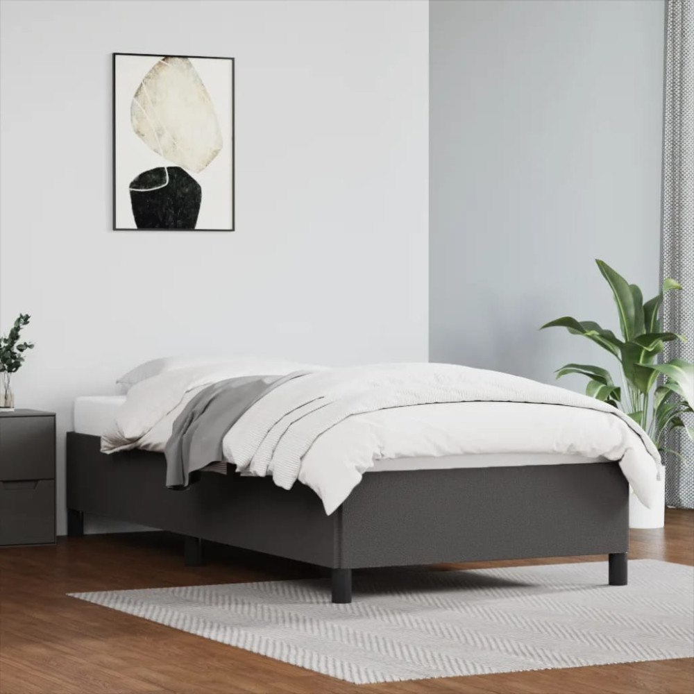 vidaXL Sängram grå 80x200 cm konstläder