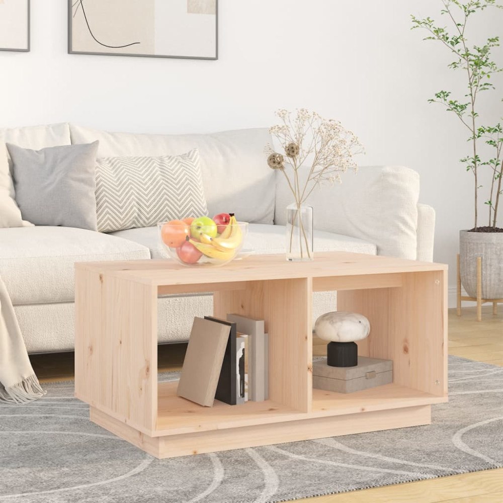 vidaXL Soffbord 80x50x40 cm massivt furu