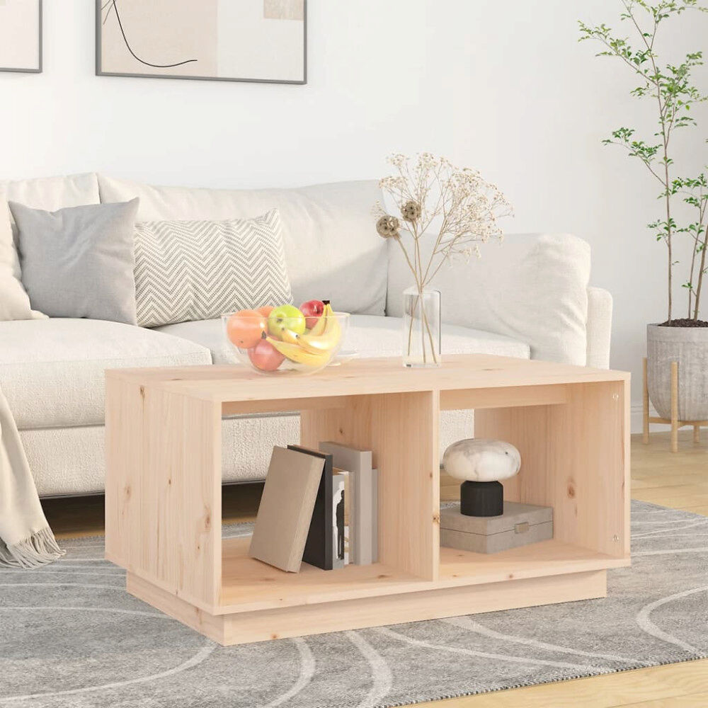vidaXL Soffbord 80x50x40 cm massivt furu