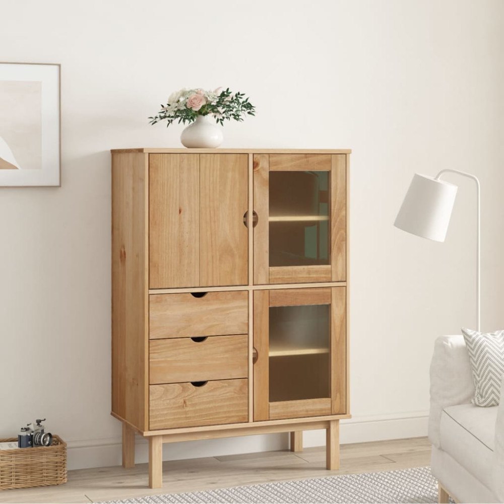 vidaXL Skänk OTTA 85x43x125 cm massiv furu