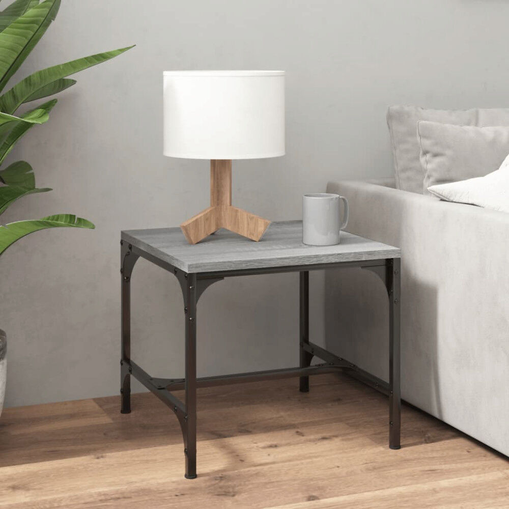 vidaXL Soffbord grå 50x50x35 cm konstruerat trä