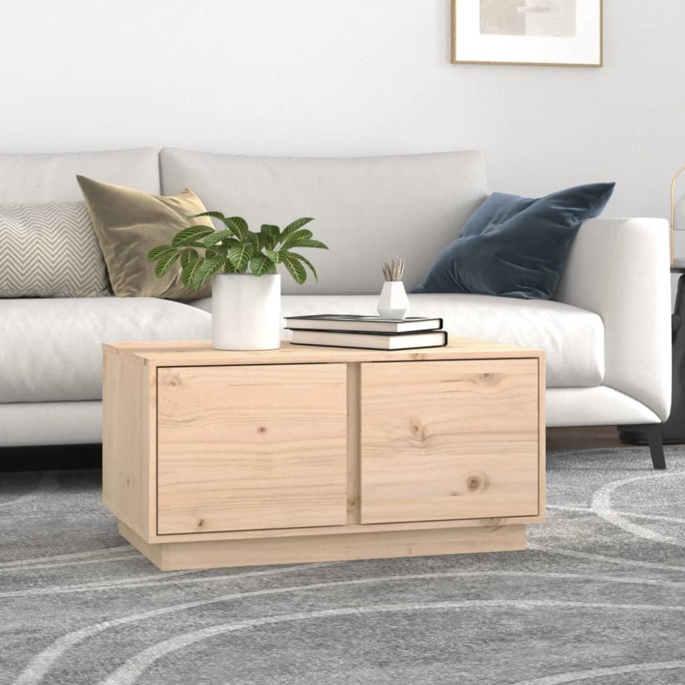 vidaXL Soffbord 80x50x40 cm massivt furu