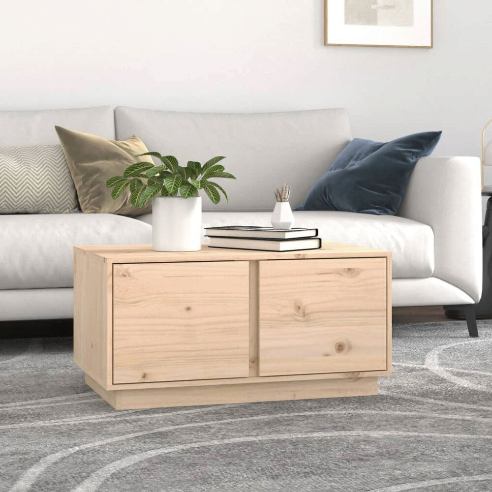 vidaXL Soffbord 80x50x40 cm massivt furu