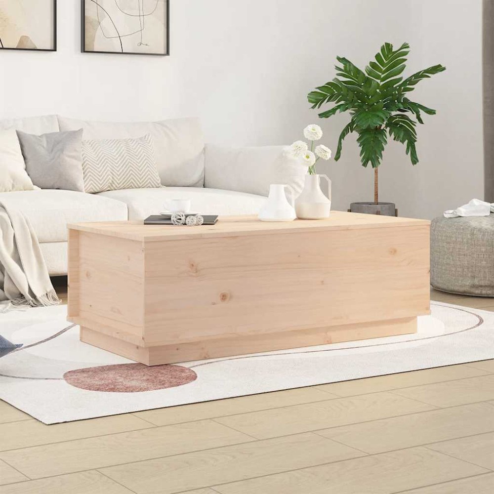 vidaXL Soffbord 100x50x35 cm massiv furu