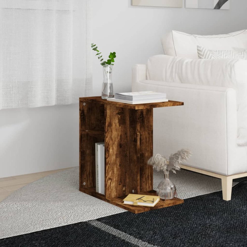 vidaXL Soffbord rökfärgad ek 50x30x50 cm konstruerat trä