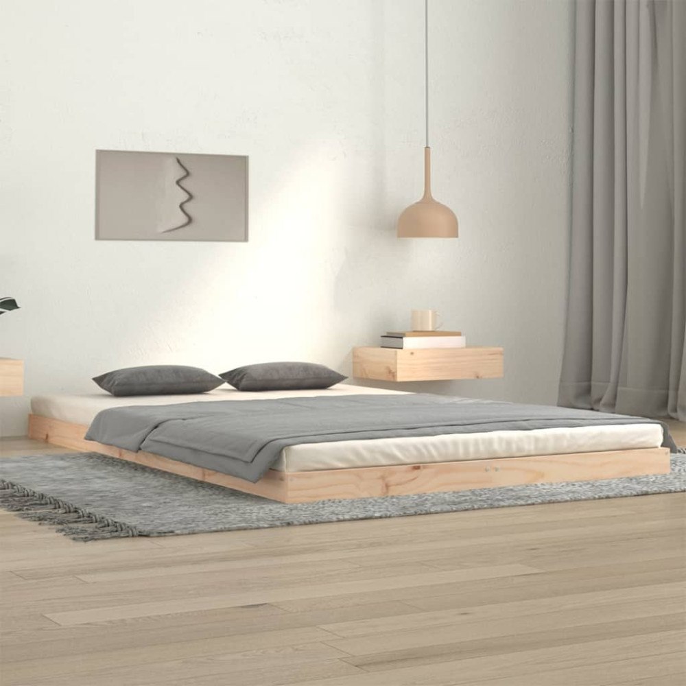 vidaXL Sängram 120x200 cm massiv furu