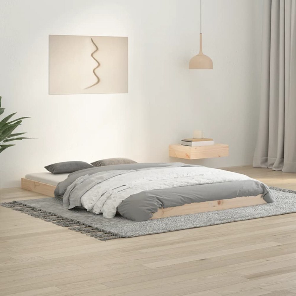 vidaXL Sängram 120x190 cm massiv furu