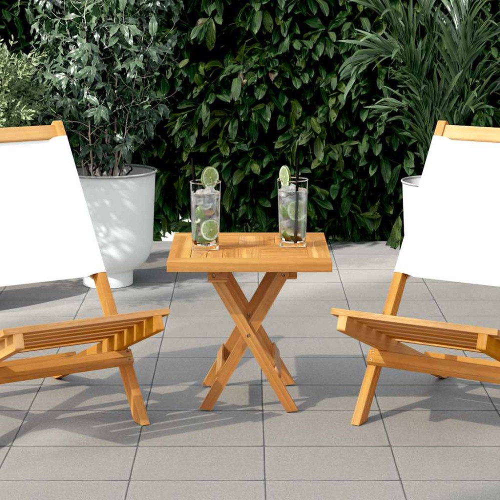 vidaXL Fyrkantig bordsskiva 40x40x2,5 cm massiv teak