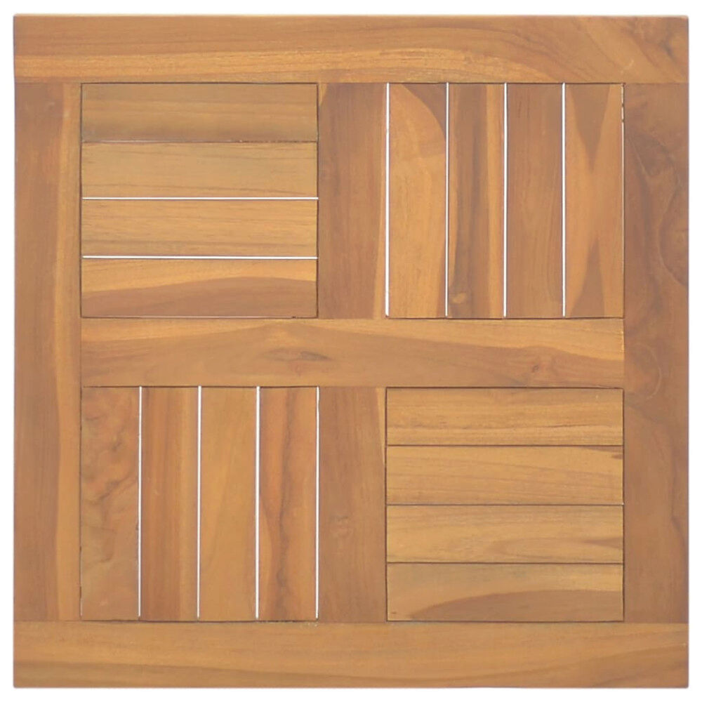 vidaXL Fyrkantig bordsskiva 50x50x2,5 cm massiv teak
