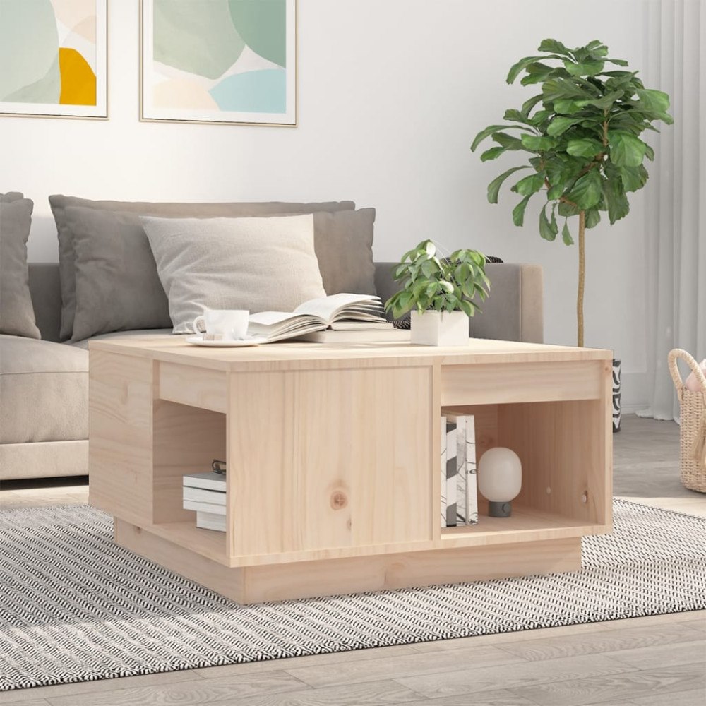 vidaXL Soffbord 60x61x32,5 cm massiv furu
