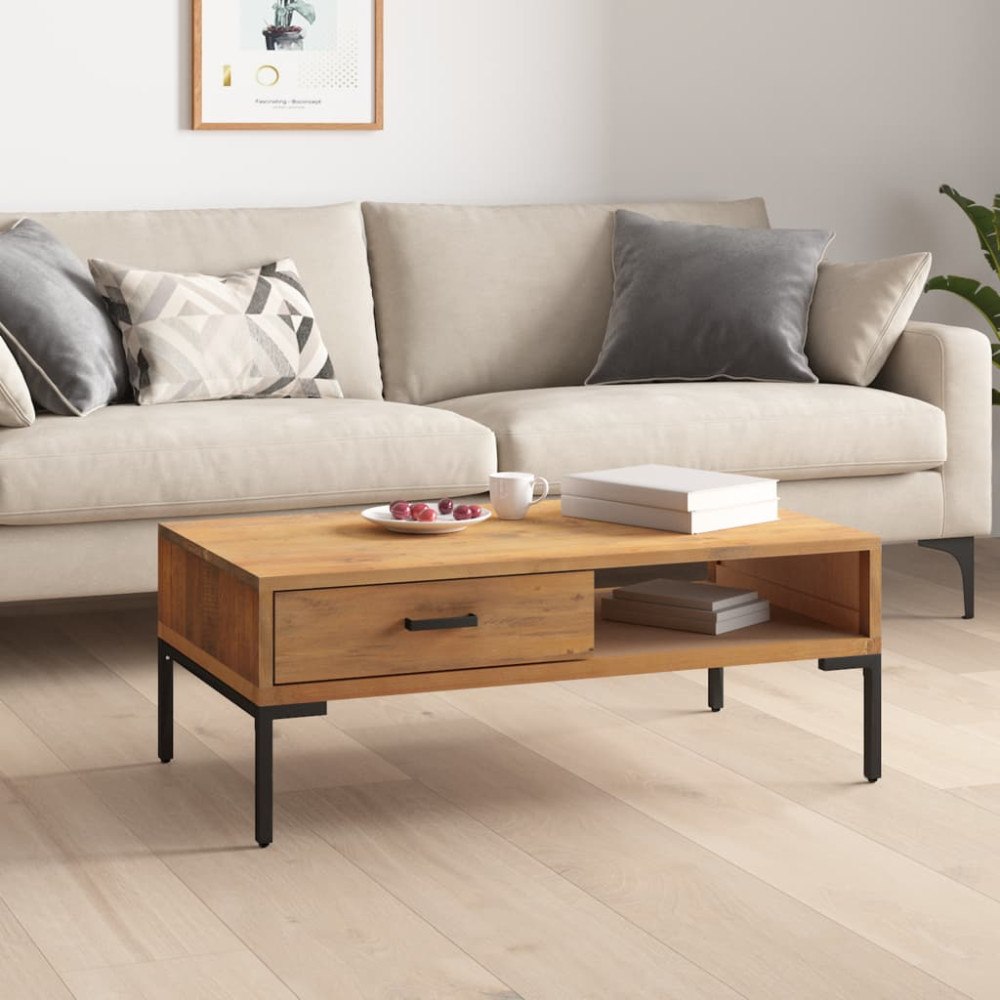 vidaXL Soffbord 90x50x35 cm massiv furu