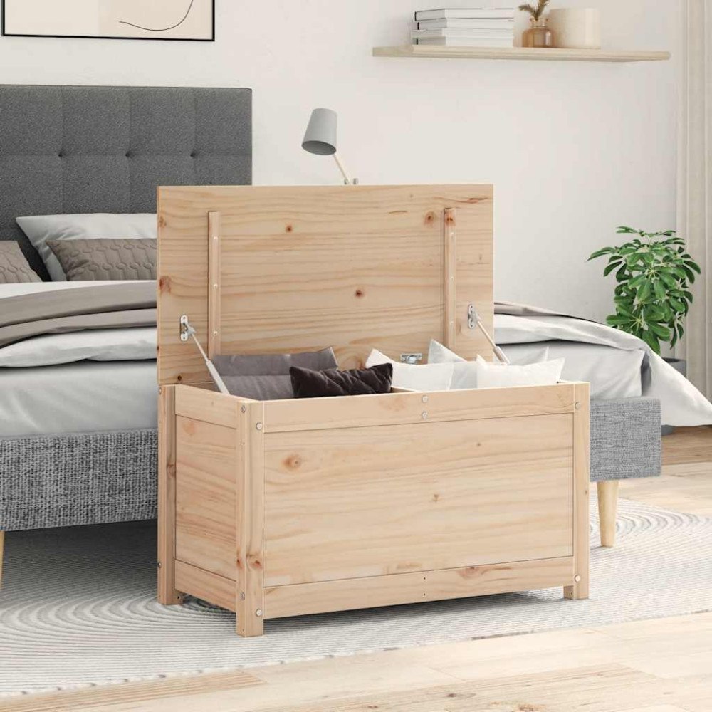 vidaXL Förvaringslåda 80x40x45,5 cm massiv furu